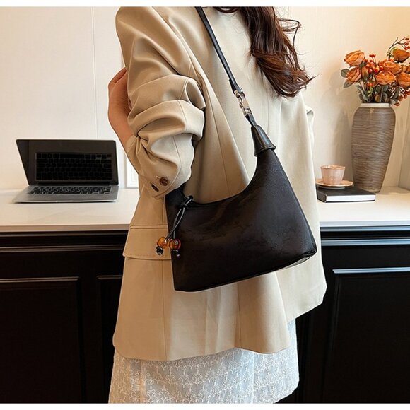 Silk Blend Chinoiserie Shoulder Handbag /Multiple colors available - Picture 9 of 16